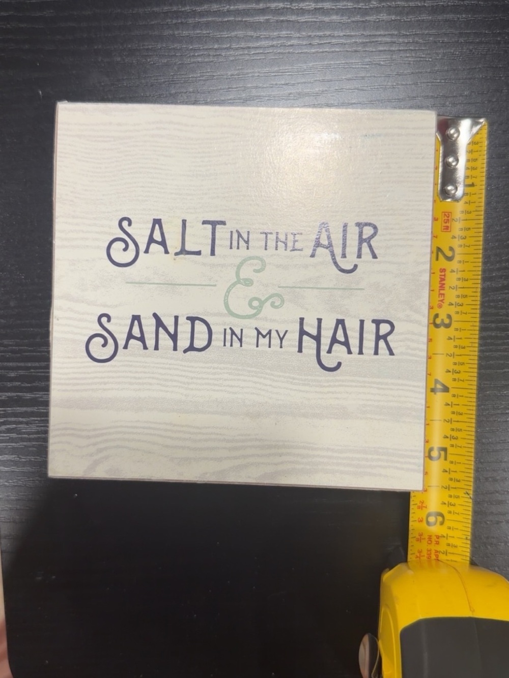 Salt in the Air & Sand in My Hair Decorative Wall Plaque - Cream